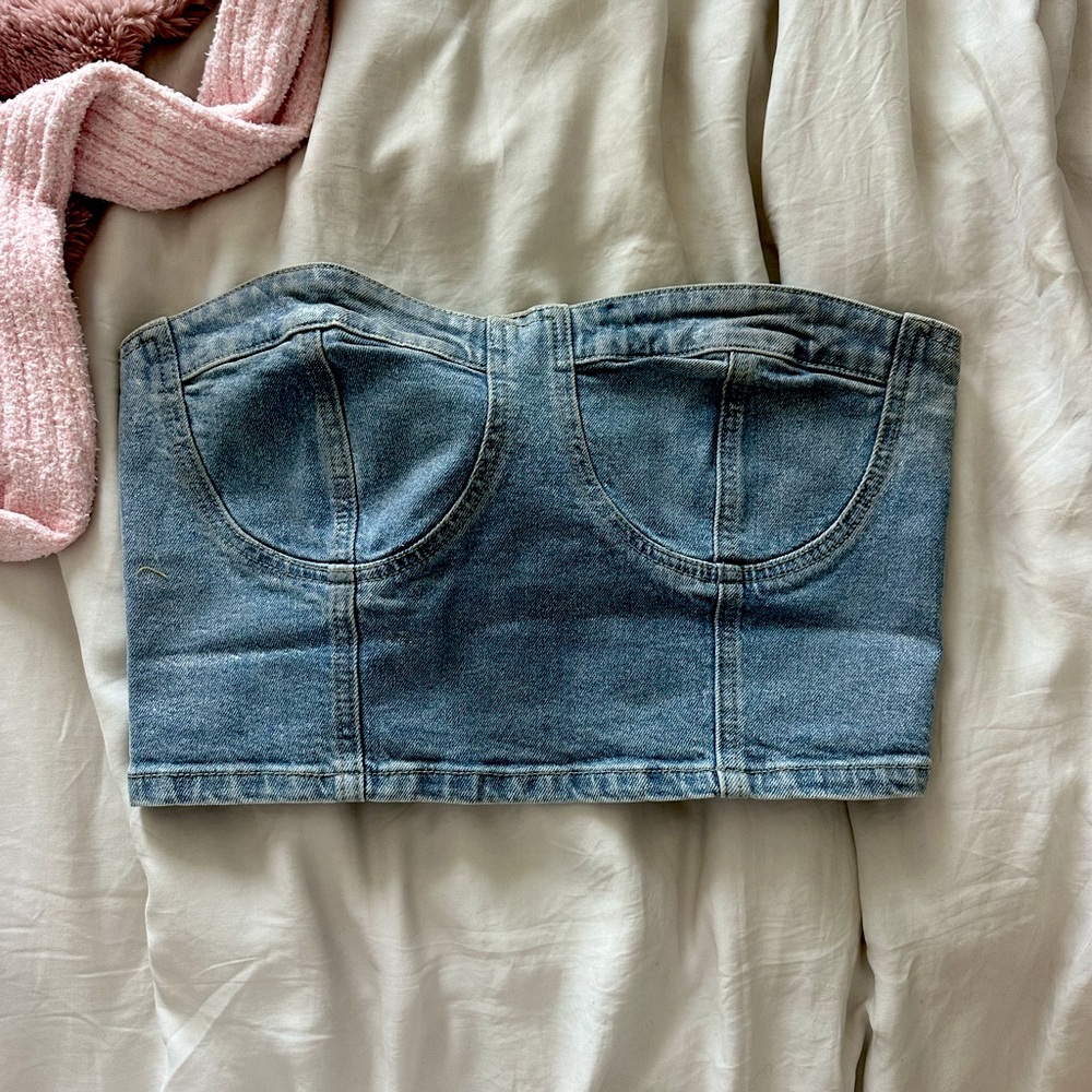 Blank NYC Jean crop top